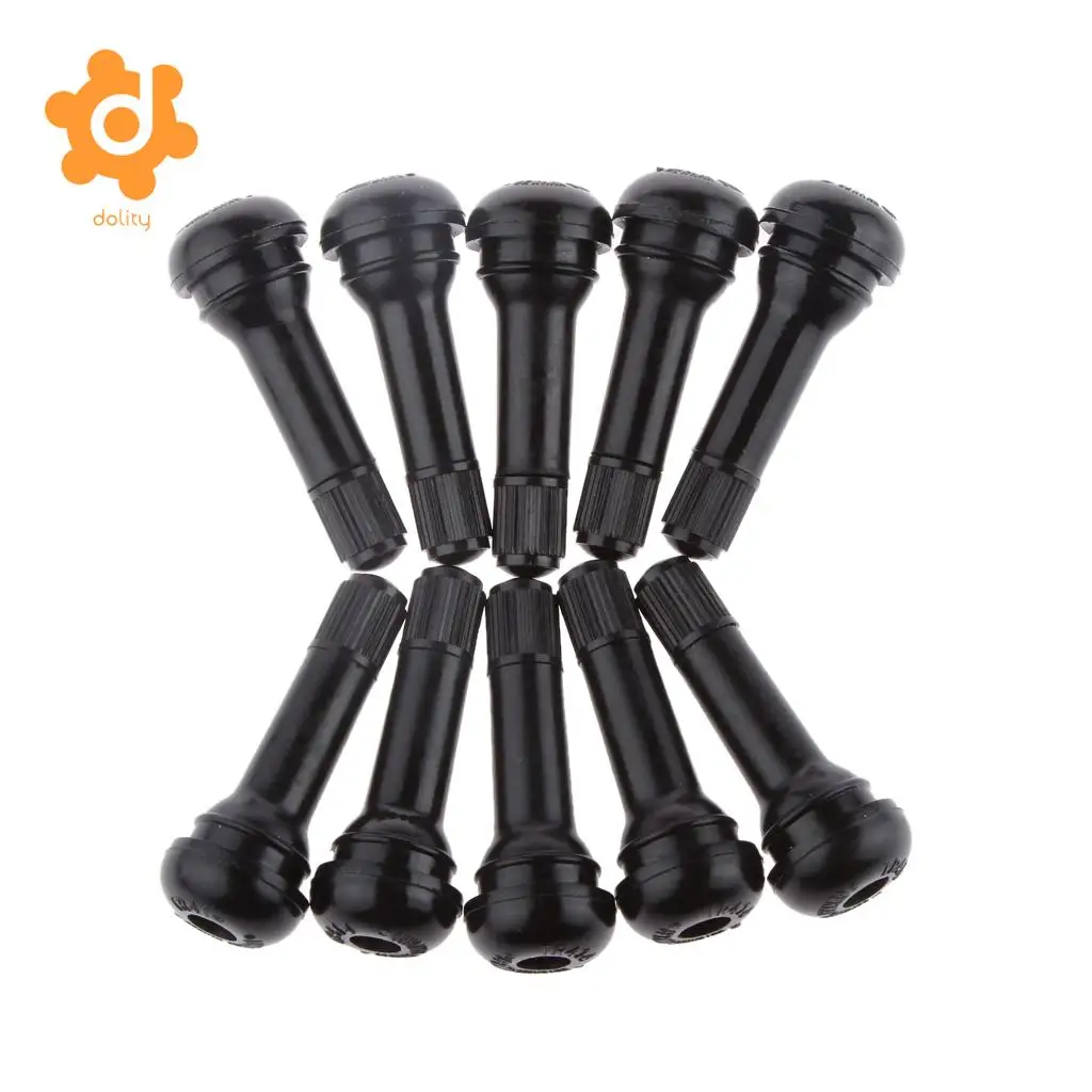 dolity 10 Pcs Auto Car Vehicle TR-414 Zinc Snap-In Tire Tyre Valve Stem Short Rubber Scientific design very keep the pressure