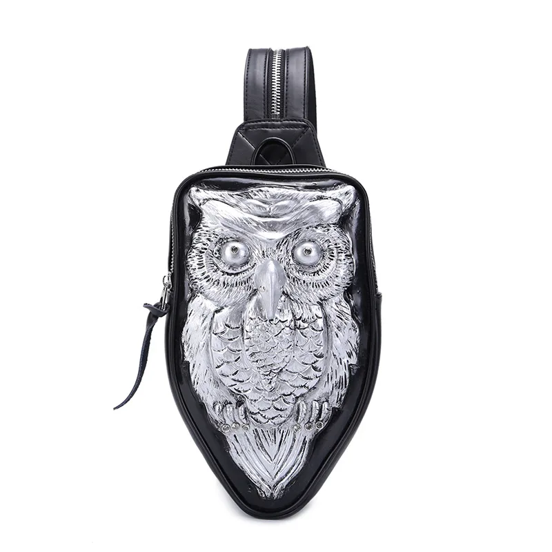 

2017 Fashion Women Backpack Newest Stylish Cool Black PU Leather Owl Backpack Female Hot Sale Women shoulder bag school bags