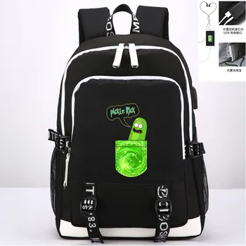 

Rick and Morty multifunction USB charging backpack Men women's travel Shoulder Laptop Bag Boys Girls School Bags Bookbags