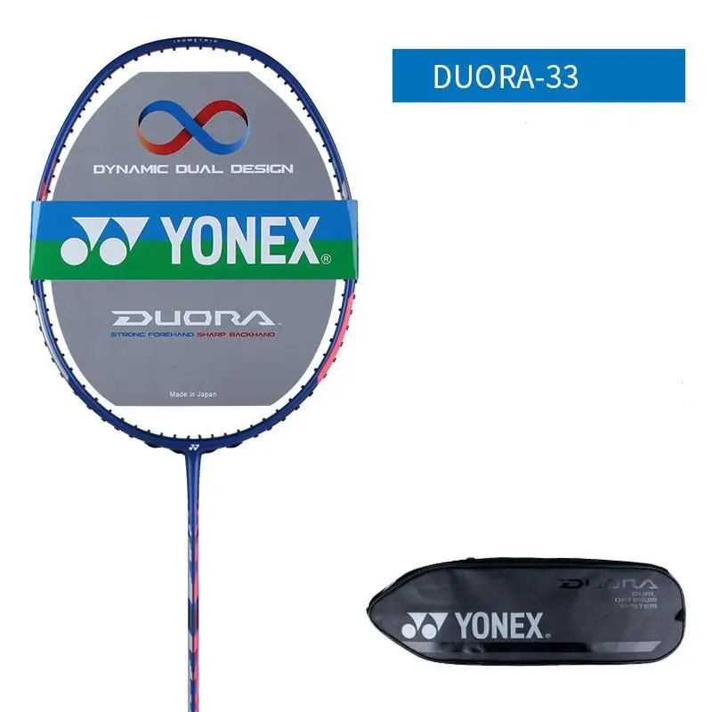 Новая Подлинная Yonex полностью углеродная Duora 33 ракетка для бадминтона, ракетка для бадминтона, нанизанная и свободная рукоятка - Цвет: Duora-33