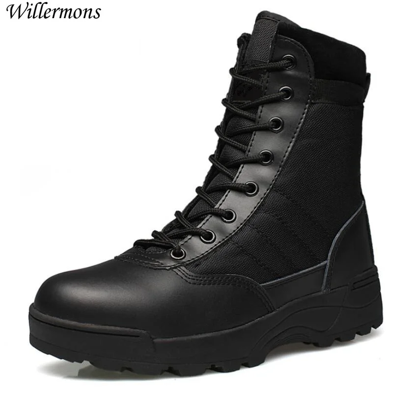 Online Botas militares al aire libre del Ejército de los hombres Botas tácticas del desierto de invierno Botas de combate respirables Botas de tobillo tacos Zapatos