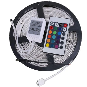 

Waterproof IP65 5m LE Strip Light RGB 3528 300leds+24 Key IR Remote Controller Flexible Led Tape RGB Home Decoration Ribbon