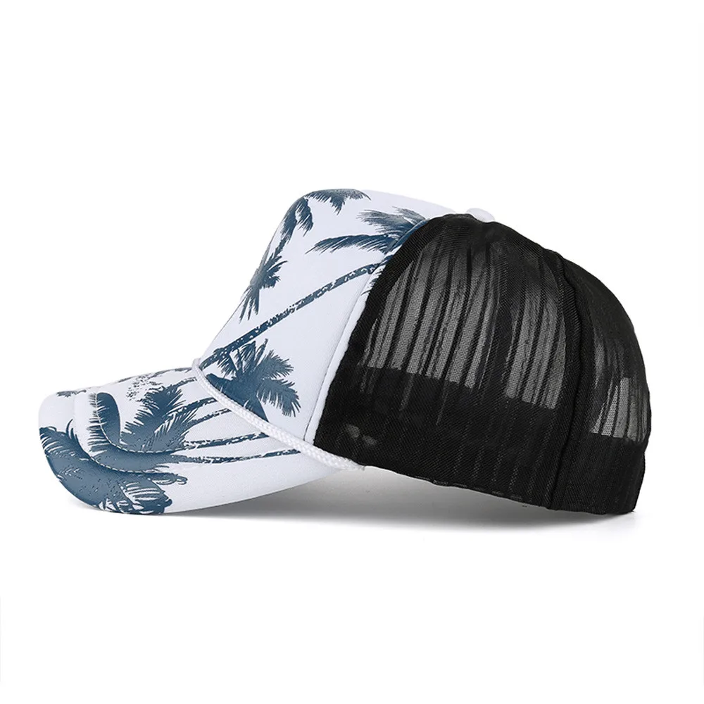 Baseball Cap Women's Men's Coconut Tree Printing Adjustable Hats Snapback Summer Casual Hats Hip Hop Flat Caps F#J08 (4)