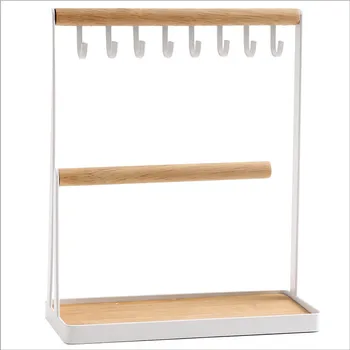 

Japanese style wrought iron jewelry rack entry porch key small object shelf necklace earrings jewelry storage display stand