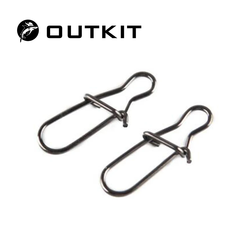 OUTKIT 50 шт. нержавеющая сталь булавки поворотный рыболовные аксессуары Разъем приманки клип Rolling Вертлюги морские рыболовные снасти