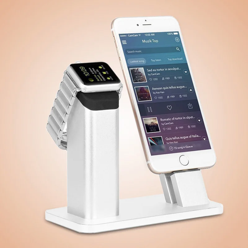 bilder für Luxus aluminium station aufladenaufladeeinheits dock standfuß halter für iphone 5 5 s se 6/6 s/6 plus 7 7 plus für apple watch bilder für Luxus aluminium station aufladenaufladeeinheits dock standfuß halter für iphone 5 5 s se 6/6 s/6 plus 7 7 plus für apple watch