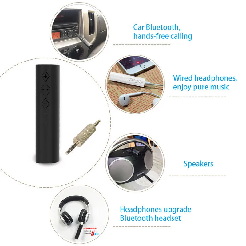 Bluetooth Car Kit Aux аудио приемник адаптер 3 5 мм 4 2 громкой музыки автомобиля для