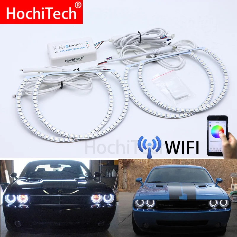 Wi-Fi Беспроводной с несколькими цветами RGB Цвет светодиодный ангельские глаза