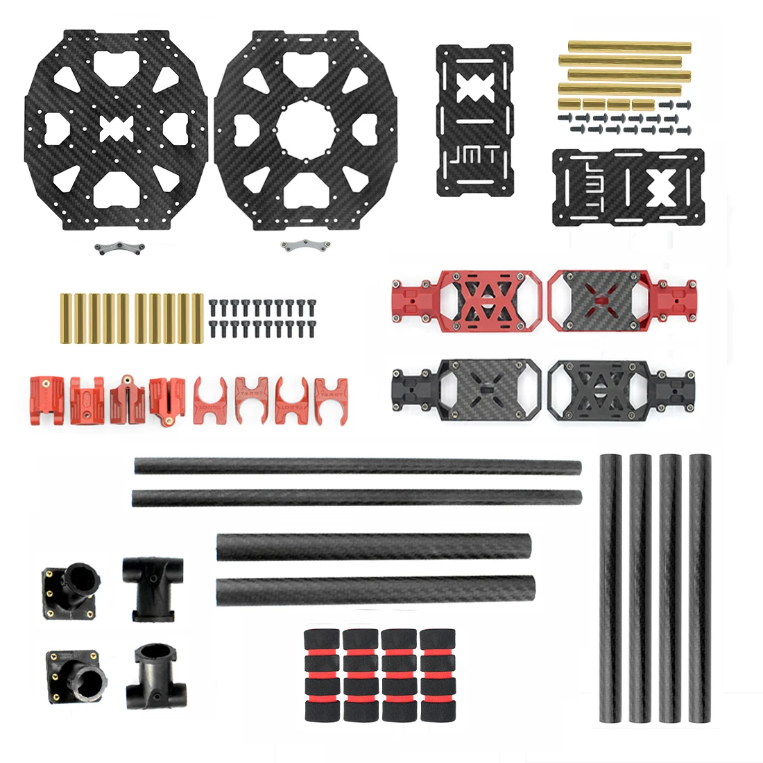 JMT J630 630 мм углеродное волокно 4 оси Складная стойка рамки комплект Высокое полозковое шасси набор «сделай сам» для дрона с дистанционным управлением