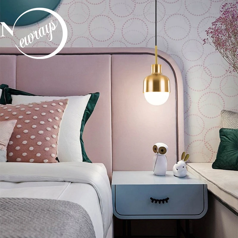 Скандинавские подвесные лампы с одной головкой, E27 светодиодный подвесной светильник для гостиной, спальни, ванной комнаты, коридора, ресторана, гостиничного номера