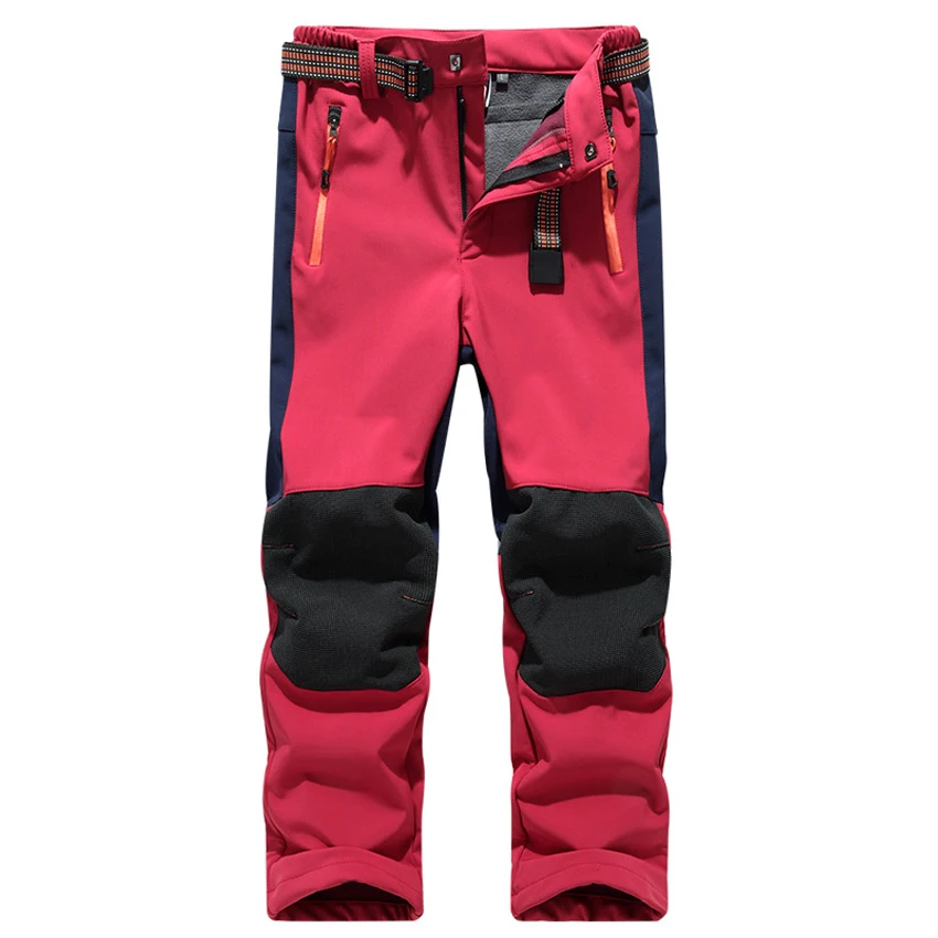 Ceny Mountainskin dziecięce zimowe polarowe Softshell spodnie do wędrówek pieszych młodzieży dzieci na zewnątrz wodoodporne Camping Trekking narciarstwo tysięczne VC012