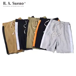 H. A. Sueno high street однотонные мужские шорты короткие штаны-шаровары для мужчин спортивный стиль шорты для бега Прямая доставка/5
