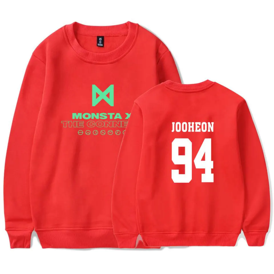Новая мода K-pop Корея MONSTA X Мода идол группа монолитных свитеров для женщин KPop Fans