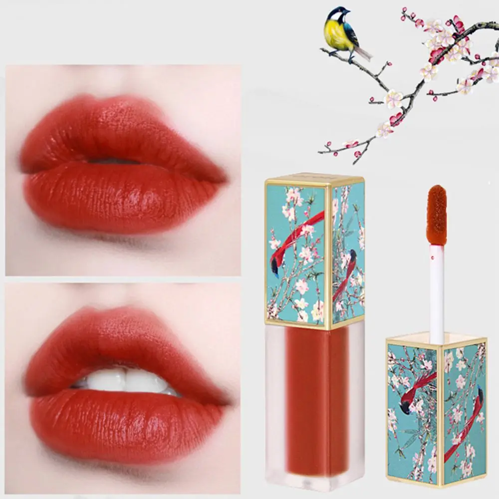 Chinese Style Palace Museum Lipstick Moisturizer Non-Sticking Cup Lip Stick Matte Waterproof Lip Stick Women Lips Makeup Gifts