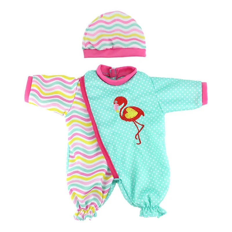 Имитация одежды куклы милый цыпленок животных пижамы набор+ шляпа подходит 18 дюймов американская Кукла-младенец и 43 см Новорожденный ребенок - Цвет: 6