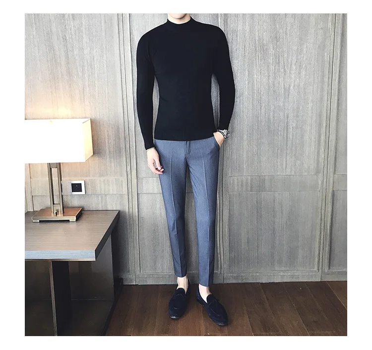 best sweaters for men MRMT 2022 Brand Autumn New Knitting Men's Sweater Pullover for Male Half High Collar  Sweater sweater crewneck