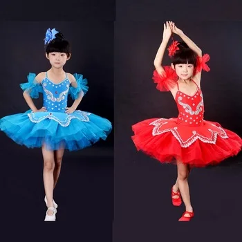 professional classical ballet tutus kids white swan lake ballet costumes for girls child feather tutu dress skirts dance