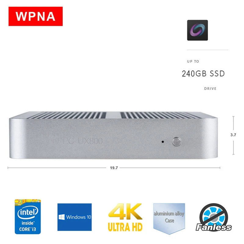 HTPC UX830 intel core i3 5005U HD Graphics 5500 HDMI WIFI 8GB 120GB SSD Windows10 Mini PC Computer