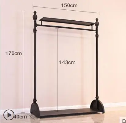 European Tieyi clothing store rack display rack floor-to-floor women's clothing store shelves Textile Gondola is hanging clothes