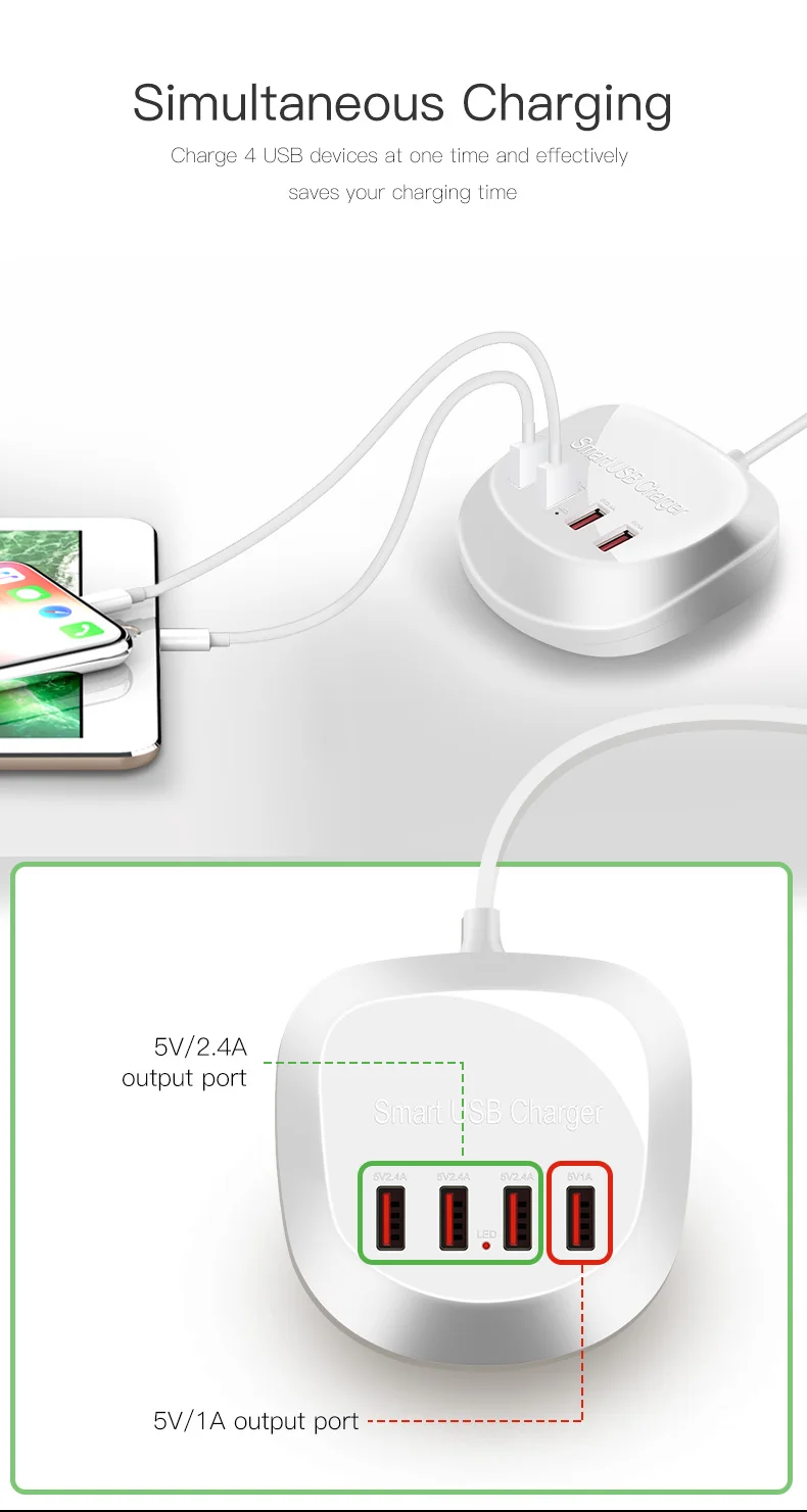 Universal Phone Tablet USB Charger Station (2)