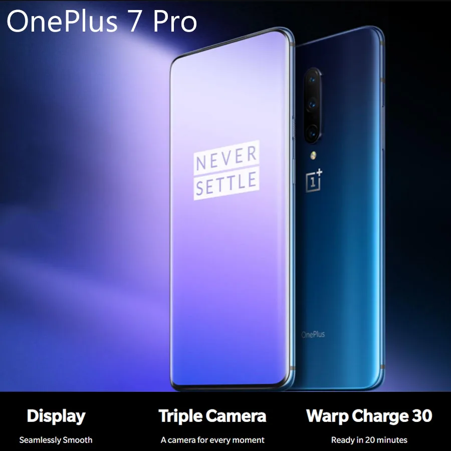 Новый мобильный телефон Oneplus 7 Pro 12 Гб 256 ГБ Восьмиядерный процессор Snapdragon855 6 67
