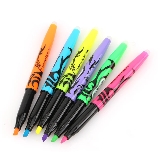 1Pcs/Lot friction fluorescent pen highlighter pen for drawing free