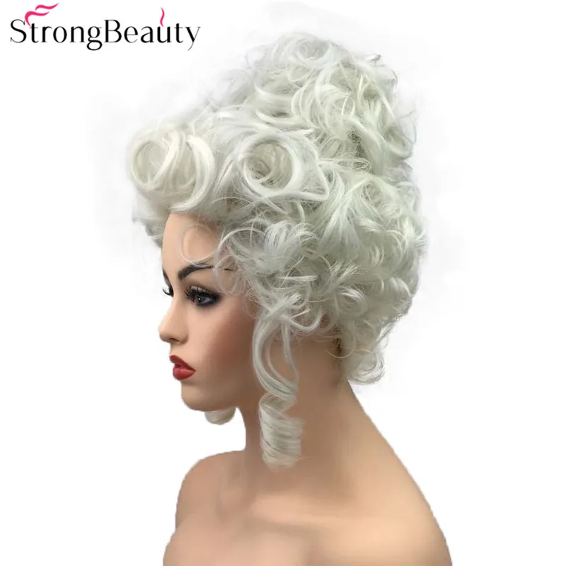 StrongBeauty синтетические вьющиеся волосы парик Marie Antoinette женские парики для