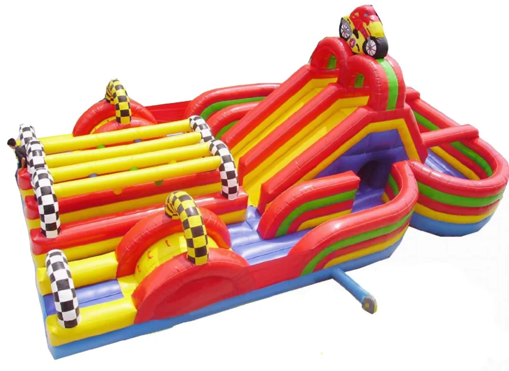 

Style inflatable slide 0.55mmPVC fun city playground