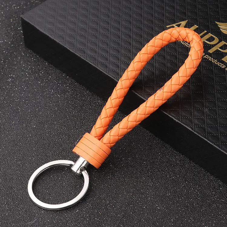 Elegant Handmade Leather Rope Keychain
