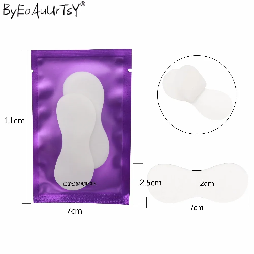 100pairs Individual Eyelash Extension Pads Silk Eye Patches Under Eyepatch for Eyelash Extension Remover Makeup Tool (11)