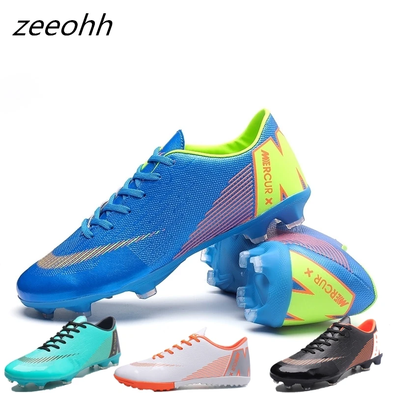 

zeeohh Men's Outdoor Soccer Cleats Shoes High Top TF/FG Football Boots Training Sports Sneakers Students Shoes Original Cleats