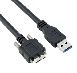 USB 3,0 к Micro B AM кабель для монтажа на панели с винтами передачи данных удлинитель 1,5 м черный