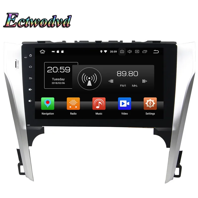 Discount Ectwodvd Octa Core 4G RAM 64G ROM Android 9.0 Car Multimedia DVD Player GPS HeadUnit for Toyota Camry 2012 2013 1
