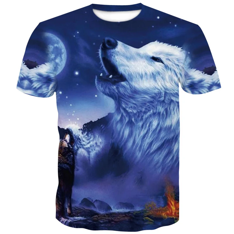 

men t shirt Wolf print T shirts 3D Men T-shirts Men/Women Novelty Animal Tops Tees Male Short Sleeve Summer O-Neck Cool T-shirt