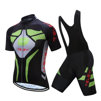 

2018 TELEYI Cycling Jersey Set MTB Bicycle Clothing Breathable Bike Clothes Hombre Verano Maillot Roupas Ciclismo