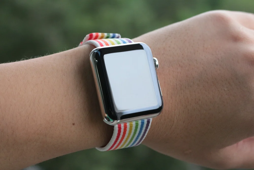 Ремешок URVOI для apple watch series 5 4 3 2 1 тканый нейлоновый ремешок для iWatch pride edition с классической пряжкой