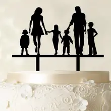 Заказной торт Топпер, зеркальные топперы на свадебный торт Топпер, жених и невеста торт Топпер с детьми, семья торт Топпер