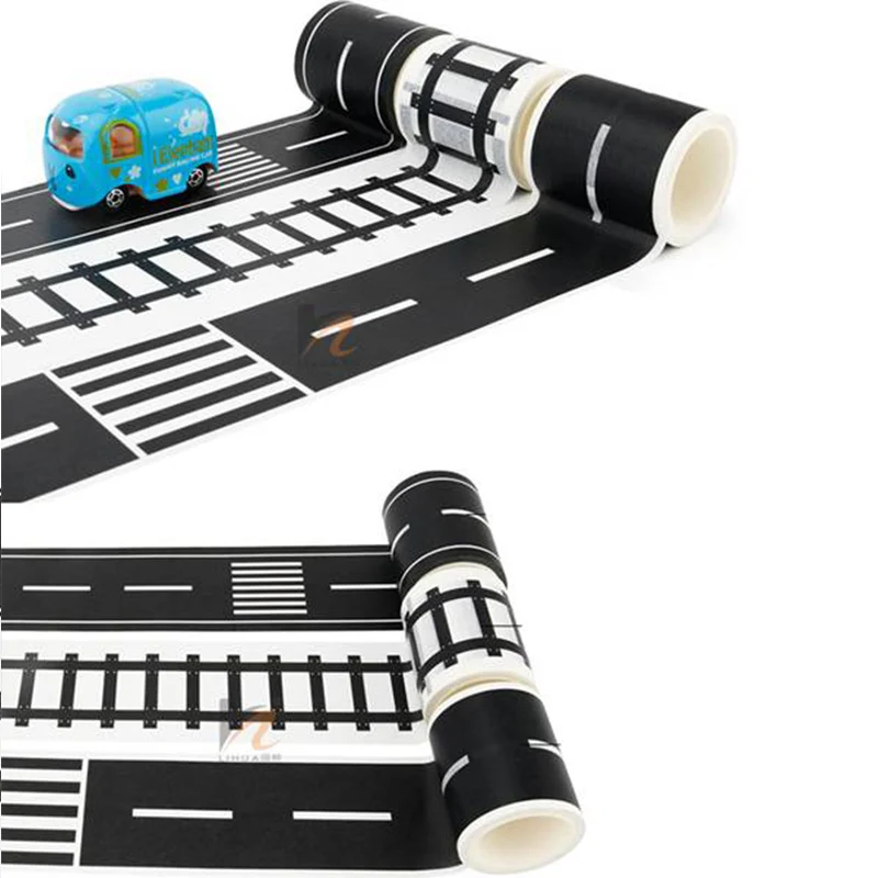 Play Road Tape васи лента для игрушечных автомобилей поезда 3 рулона маскирующая 4 8 см х