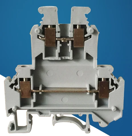 

50pcs/lot Terminal blocks UKK3 DIN rail 2.5mm square voltage 500V 25A double terminal double lugs of flame retardant Connector