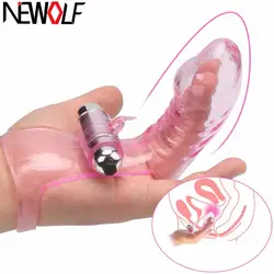 Палец рукав вибратор, Женский мастурбатор G Spot Массаж клитор стимулировать секс игрушки для Для женщин, оргазма продукт секса Q38