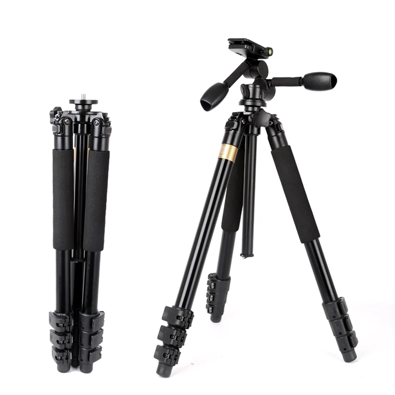 

QZSD Q620 Professional DSLR Video Camera Tripod + Panoramic Head Stable Heavy Camera Stand for Telephoto Lens Recorder Camcorder