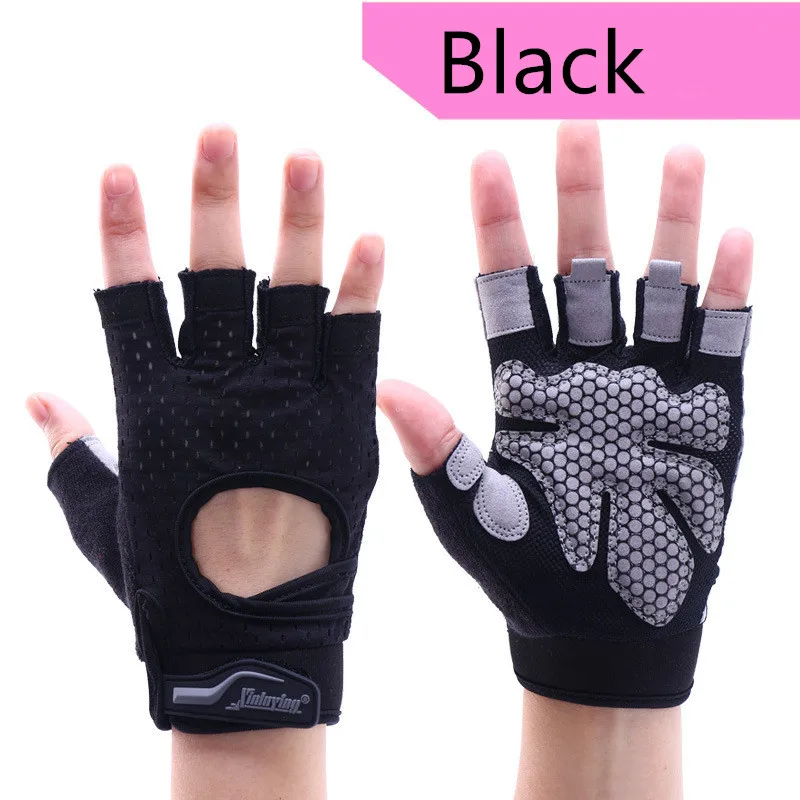 Body Building Fitness Gloves Half Finger Anti-skid Breathable Gym Gloves Weightlifting Cycling Training Dumbbell Fitness Gloves