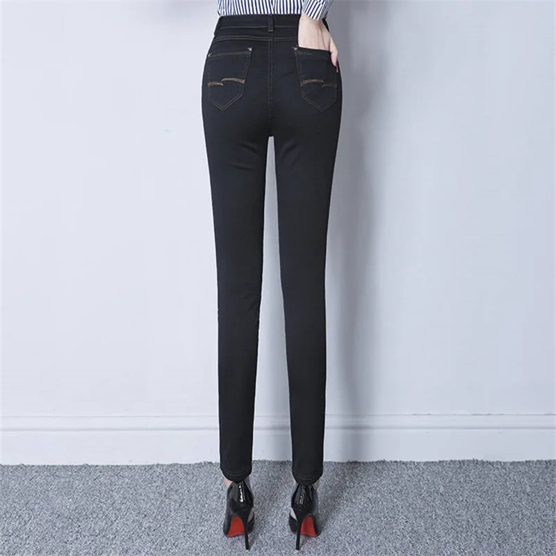 2019 Spring Skinny Pencil Jeans For Women Summer New High Waist Pencil Strech Denim Ankle Length Pants Tassel Jeans Free Ship 2019 Spring Skinny Pencil Jeans For Women Summer New High Waist Pencil Strech Denim Ankle Length Pants Tassel Jeans Free Ship