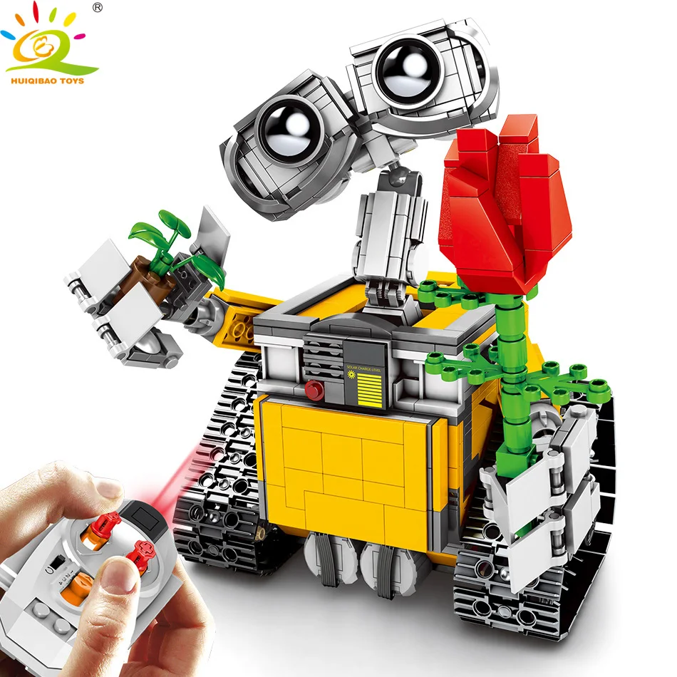 

HUIQIBAO TOYS 853pcs Technic RC Tracked Robot with Motor Building Blocks For Children City Engineer Lifter Boys Legorreta Bricks