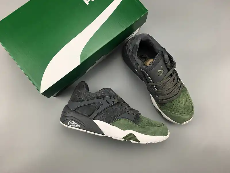 dark green puma shoes