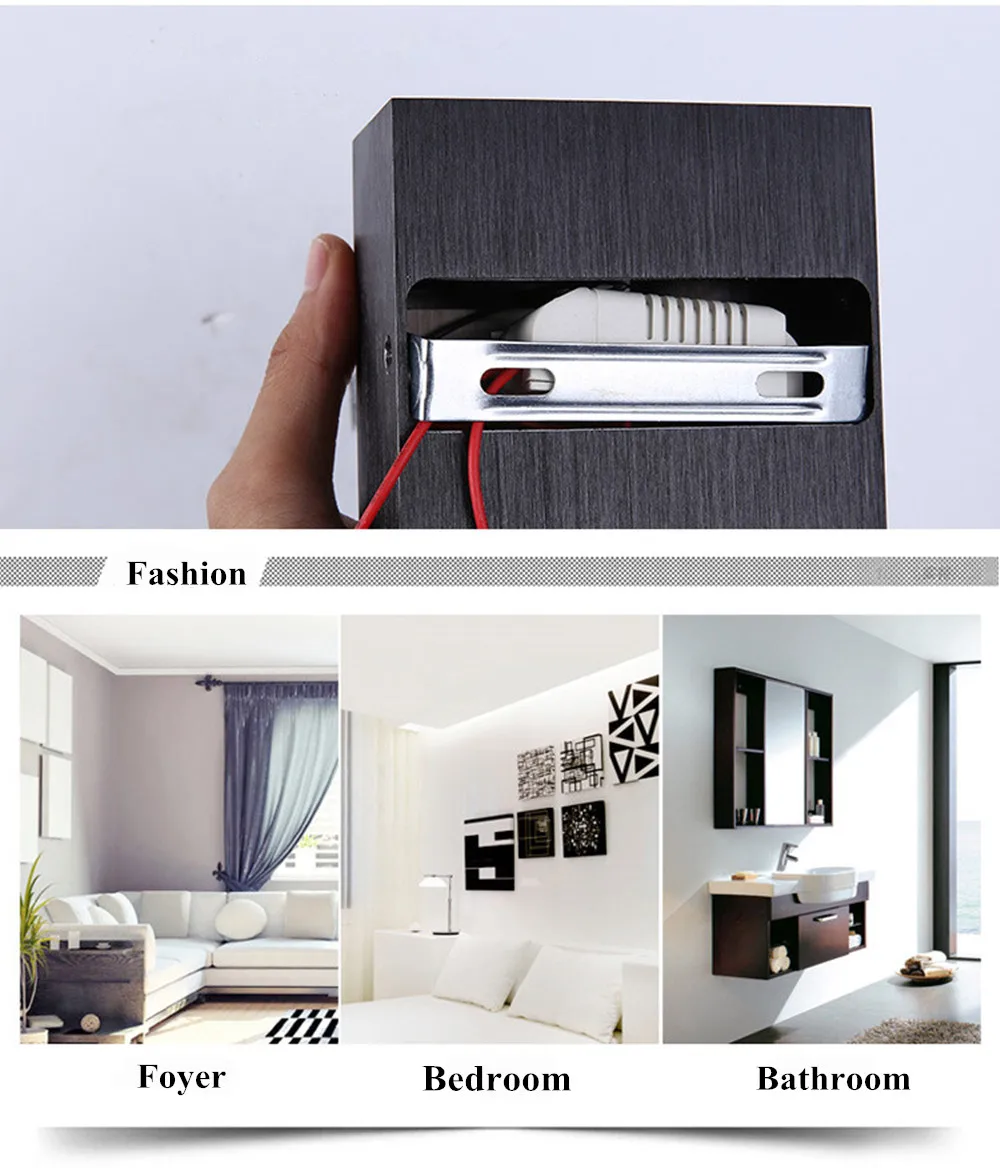SuperNight 6W LED Wall Lamp Aluminium Square Dimmable Modern Hotel Bedroom Foyer Night Light Decoration Lamp with LED Driver (11)