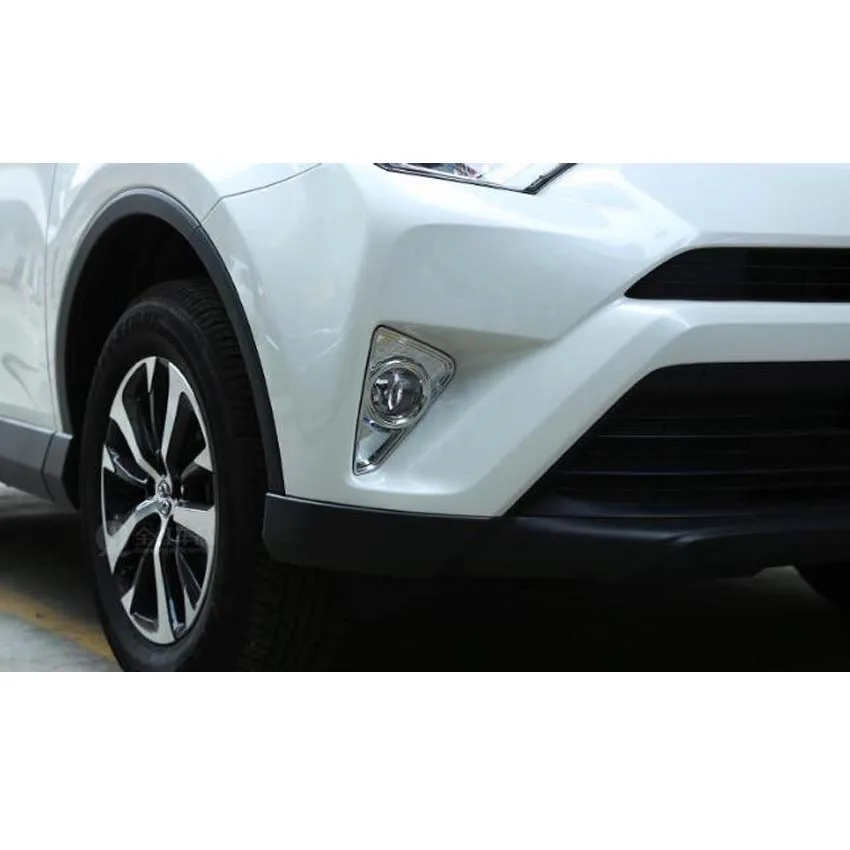 Подходит для Toyota RAV4 автомобильный внешний передний противотуманный светильник, рамка для лампы, накладка, рамка, украшение, аксессуары для стайлинга, 2 шт