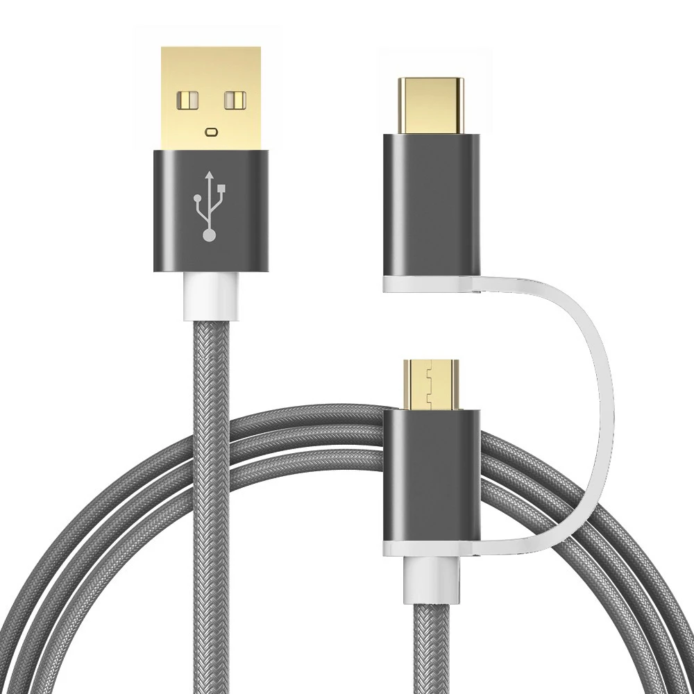 

High Quality Micro and Type-C 2 in 1 Port Cable Adapter USB interface Adapter For oneplus 6 6T xiaomi mi8 mi9 For moto Z3 Play