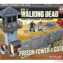 МакФарлейн блок игрушки Ходячие мертвецы тюрьма башня ворота зомби Sence для фанатов DIY и праздничный подарок 623 шт