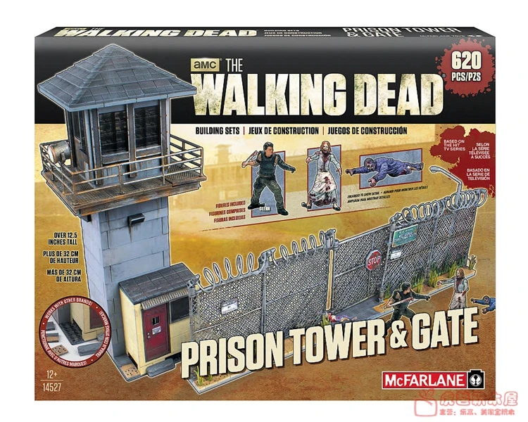 

McFarlane Block Toys Walking Dead Prison Tower Gate Zombie Sence for Fans DIY and Holiday Gift 623pcs